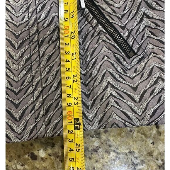 VINTAGE Metallic Zebra Animal Print Full Zip Mob Wife Blazer Jacket Size 10 - Picture 10 of 16